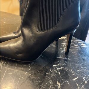 Via Spiga Black Leather Heeled Boots